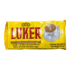 CHOCOLATE LUKER AZÚCAR MORENA X 500GR | CAJ. 10 UND