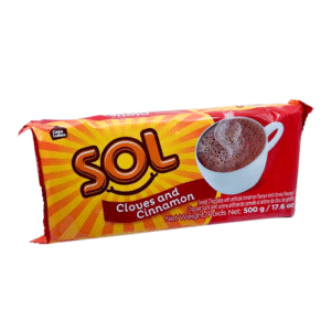 CHOCOLATE SOL AZÚCAR CLAVOS Y CANELA X 500 GR 17.6 OZ | CAJ. 10