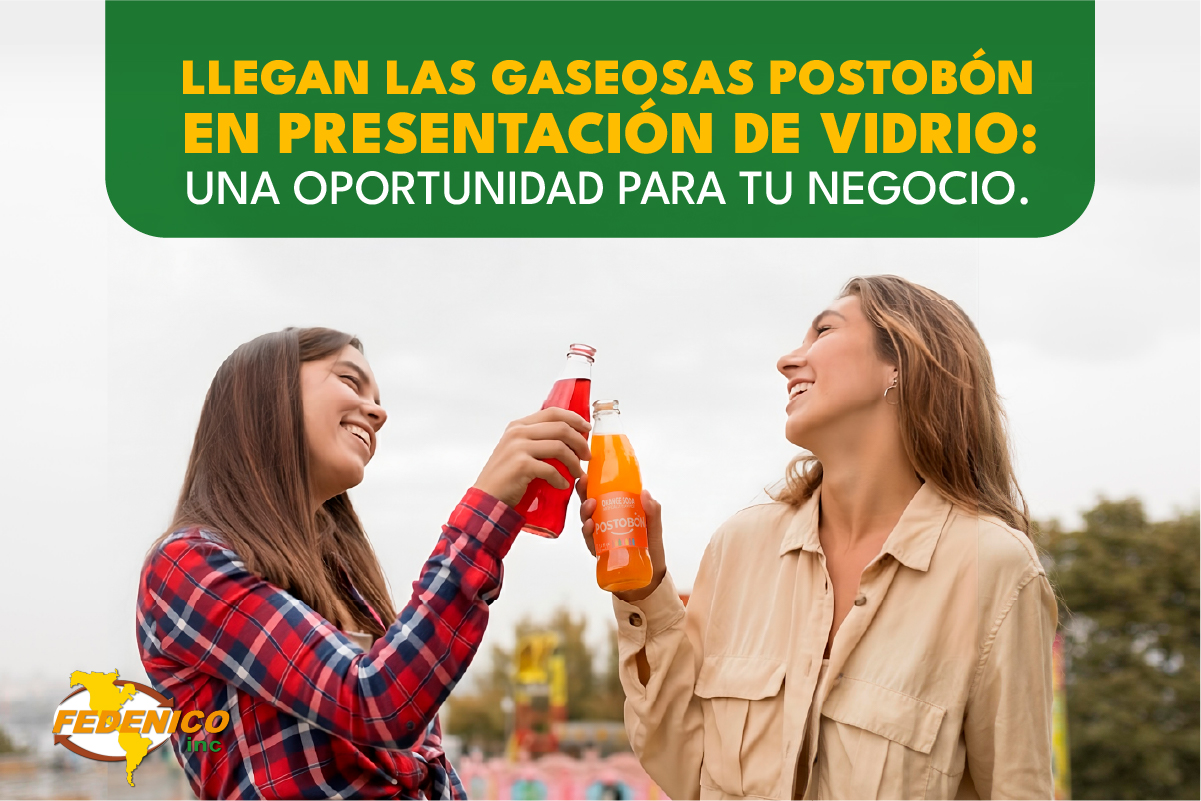 Gaseosas Postobón en vidrio al por mayor | Nuevas presentaciones en Fedenico