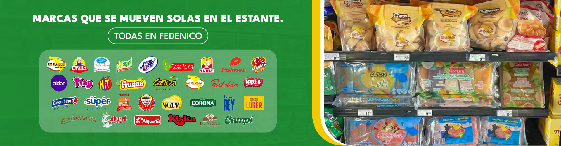 Marcas que se mueven solas en el estante fedenico