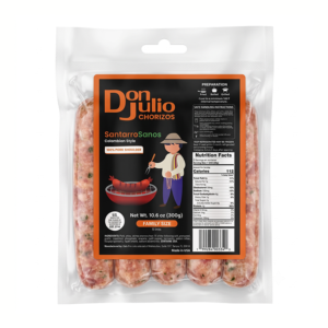 DON JULIO CHORIZO SANTARROSANO/ SANTARROSANO PORK SAUSAGE 10.6 OZ CAJA X 10